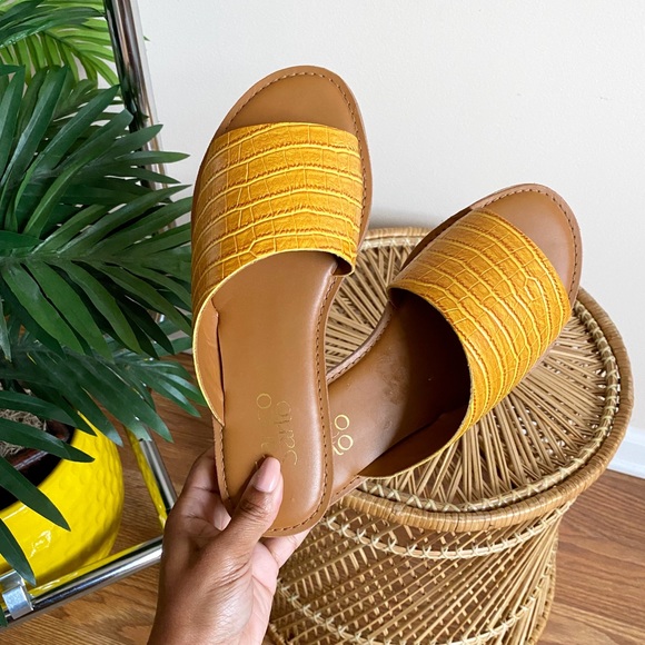 franco sarto yellow shoes